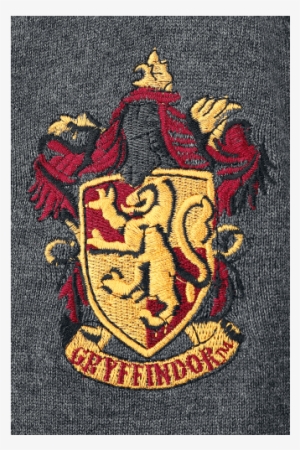 Mujer Gryffindor Crest Cárdigan Gris Melé 71% Viscosa - Gryffindor