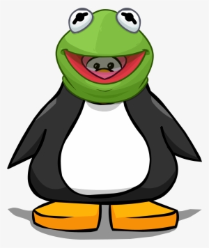 Kermit The Frog Head From A Player Card - Penguin With A Medal