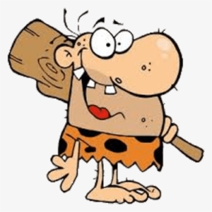 Caveman Holding A Club - Cartoon Stone Age People