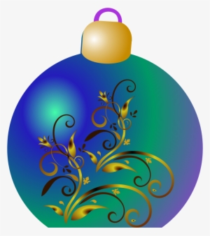 Medium Image - Christmas Ornament Clipart Blue