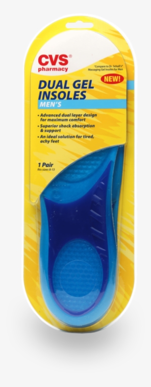Cvs Pharmacy Insoles, Dual Gel, Men's, Fits Sizes 8-13
