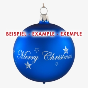 Glass Bauble Matte Blue, Inscription Possible - One Perfect Christmas (short Story)