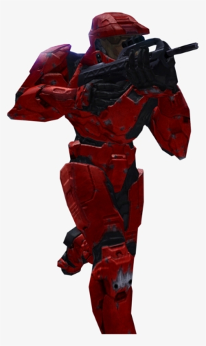 Running Red Spartan With Br, Front Right Side - Halo 2 Red Spartan