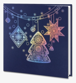 Holographic Foil Navy Blue Christmas Decorations - Christmas Day
