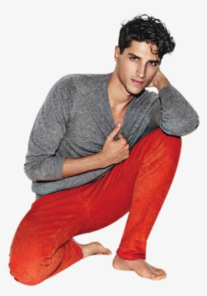 Share This Image - Curly Male Model Barefoot