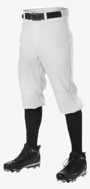 Alleson Knicker White Youth Adult Baseball Pants 605pkny - Pinstripe Knee High Baseball Pants