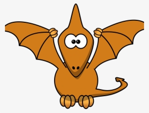 Cartoon Pterodactyl With Upraised Big Image Png - Dinosaur Clipart