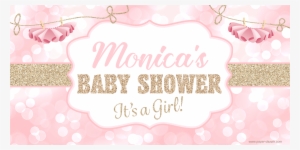Tutu Sparkle Baby Shower Banner - Pink Baby Shower Banner Png
