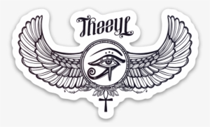Eu Eye Of Horus Die Cut Sticker - Egyptian Symbol Tattoo Drawings