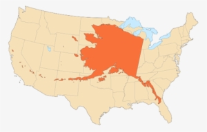 Clipart Free Download Alaska Vector Watercolor - Alaska Map Compared To Us