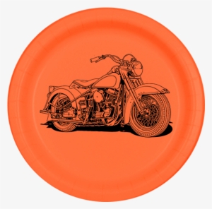 Click For Larger Picture Of Hawg Motorcyle Dinner Plate - Harley Davidson Paper Plates