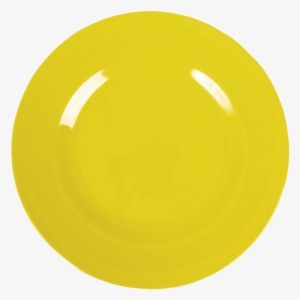Rice Melamine Yellow Dinner Plate - Circle