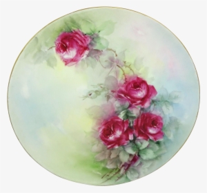Haviland Limoges France Plate Hand Painted Roses Signed - Garden Roses