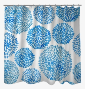 Japanese Flower Circle Pattern - Boho Eklektisches Blaues Indigo-kissen Kissen