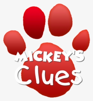 Mickeys Clues Logo Updated Blues Clues And Mickeys - Blue's Clues Light Blue Paw Print