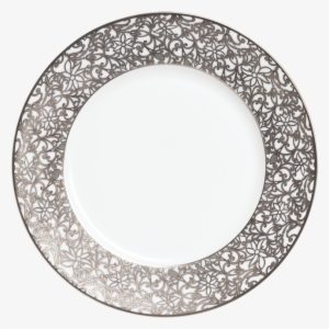 Salamanque Platinum White American Dinner Plate White
