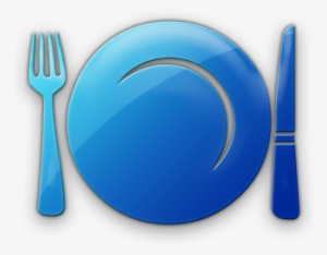 Dinner Plate Icon - Food Icon Png Blue
