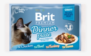 Brit Premium Cat Pouch Dinner Plate Gravy - Brit Premium Cat Pouch With Chicken Fillets