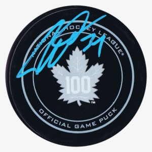Auston Matthews Toronto Maple Leafs Autographed Centennial - Toronto Maple Leafs 2018 Puck