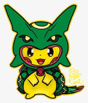 Video]pikachu Wearing Rayquaza Outfit By Tunetiada24 - Pikachu Dressed Up As Rayquaza