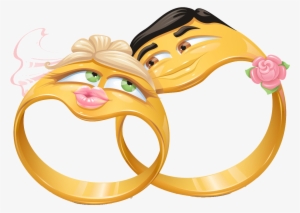 Bem F Cil Png Alian As Png Wedding Ring Emoji - Cartoon Wedding Rings