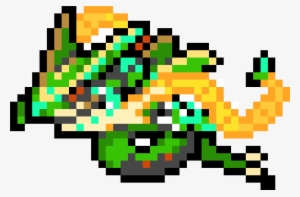 Mega Rayquaza - ドット 絵 メガ レックウザ