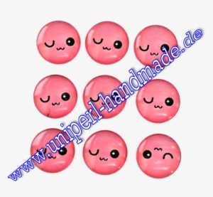 Emoji Cabochon, 14 Mm, Slightly Smiling Face With Winking - Smiley