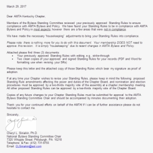 2017 Ky Chapter Standing Rules With Signature - Product