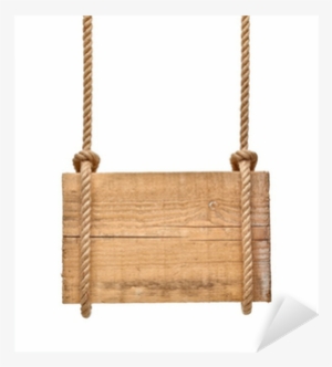 Wooden Sign Background Message Rope Hanging Sticker - Canvas