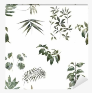 Watercolor Illustration Of Leaf, Seamless Pattern On - Watercolor Painting