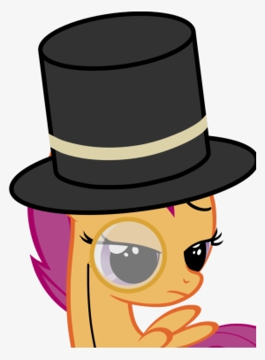 Xn-d, Edit, Hat, Monocle, Pony, Safe, Scootaloo, Simple - Comics