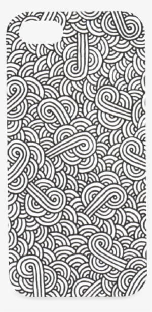 Black And White Swirls Doodles Hard Case For Iphone - Iphone 5 Case Playstation