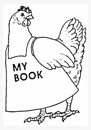 Zoom Chicken 'my Book' Rubber Stamp - Little Red Hen Coloring Pages