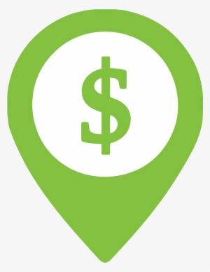 Location Marker Containing Dollar Sign - Emblem