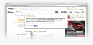 Remember, Amazon Only Donates When You Shop Through