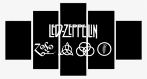 Image Is Loading Led Zeppelin Music Band 5 Pieces Canvas - Led Zepplin Logo Png