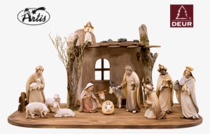 Artis Wooden Nativity Set - Artis 8 In. Nativity Set With Free Stable - Expanded