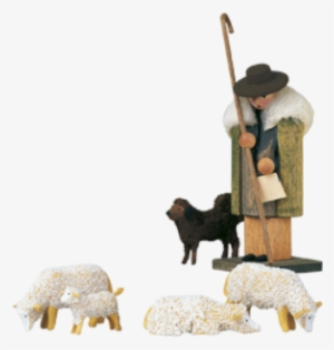 Nativity Scene Handcrafted In Germany By Günter Reichel - Günter Reichel - Hirte Mit Schafherde, 6 Teilig