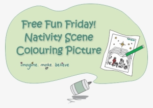 Nativity Scene Colouring Picture, Children, Colouring - Fort On Fourth Street: A Story