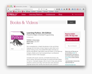 The Publisher Will Still Print Books, And You Can Still - Learning Python 5/e By Mark Lutz