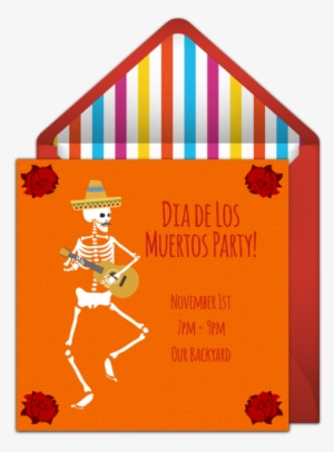 Dancing Skeleton Online Invitation - Illustration