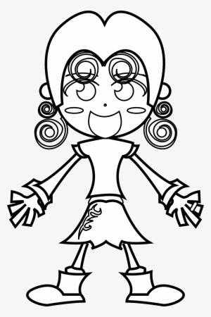 Cool Coloring Book Pages For Girls Free Download - Pink Girl Cartoon Art Shower Curtain