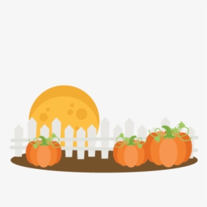 Pumpkins With Fence Svg Cutting Files Cute Cut Files - Pumpkins On A Fence