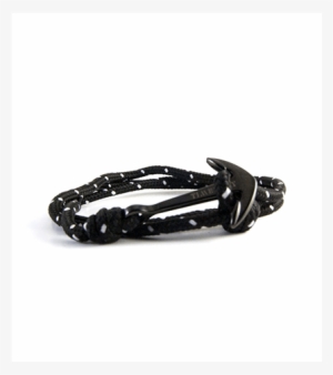 Black And White Anchor Anchor Bracelets For Men' Rope - Leather