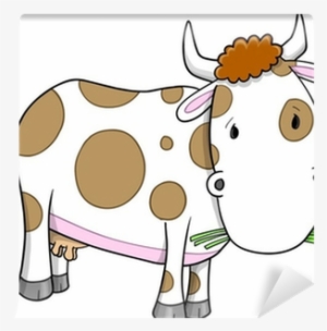Cute Farm Cow Vector Illustration Art Wall Mural • - Cattle