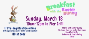 Easter Breakfast Web Slider Text - Easter Yard Decoration - Easter Bunnies, Egg Piles,
