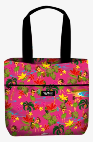 5h X 15w In - Luxury Hibiscus Reversible Tote Bag Assorted