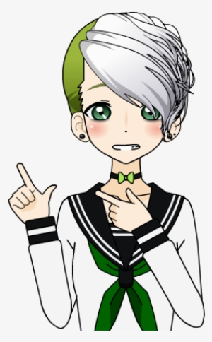 Broccoli With White Hair - Cartoon