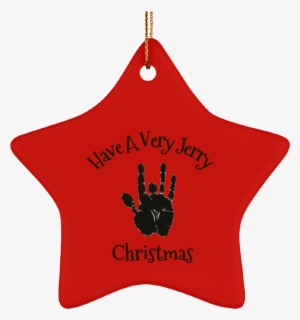Have A Very Jerry Christmas Tree Ornament Ceramic Star - Cute Christmas Round Ornament