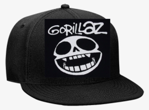 Snapback Flat Bill Hat - Gorillaz Rock Logo